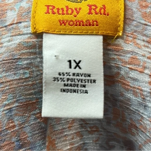 Ruby Rd Woman Long Sleeve Blouse, Size 1X - Picture 6 of 10